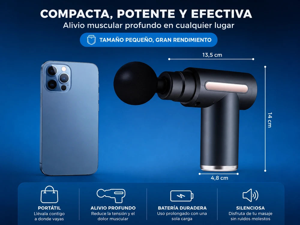 Pistola Masajeadora 4 en 1