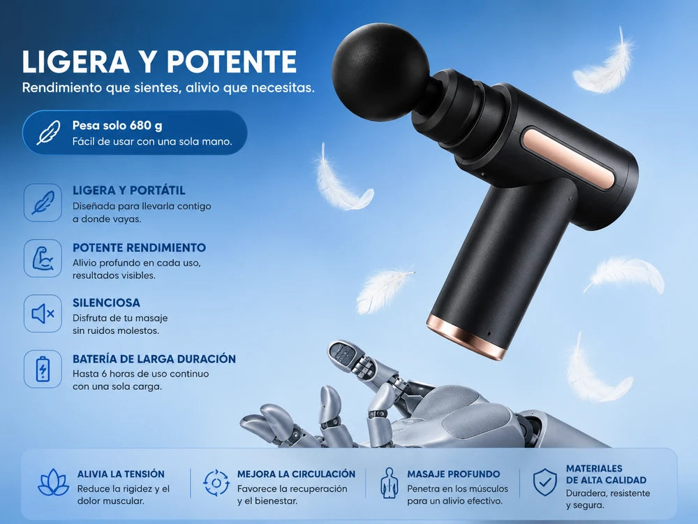 Pistola Masajeadora 4 en 1